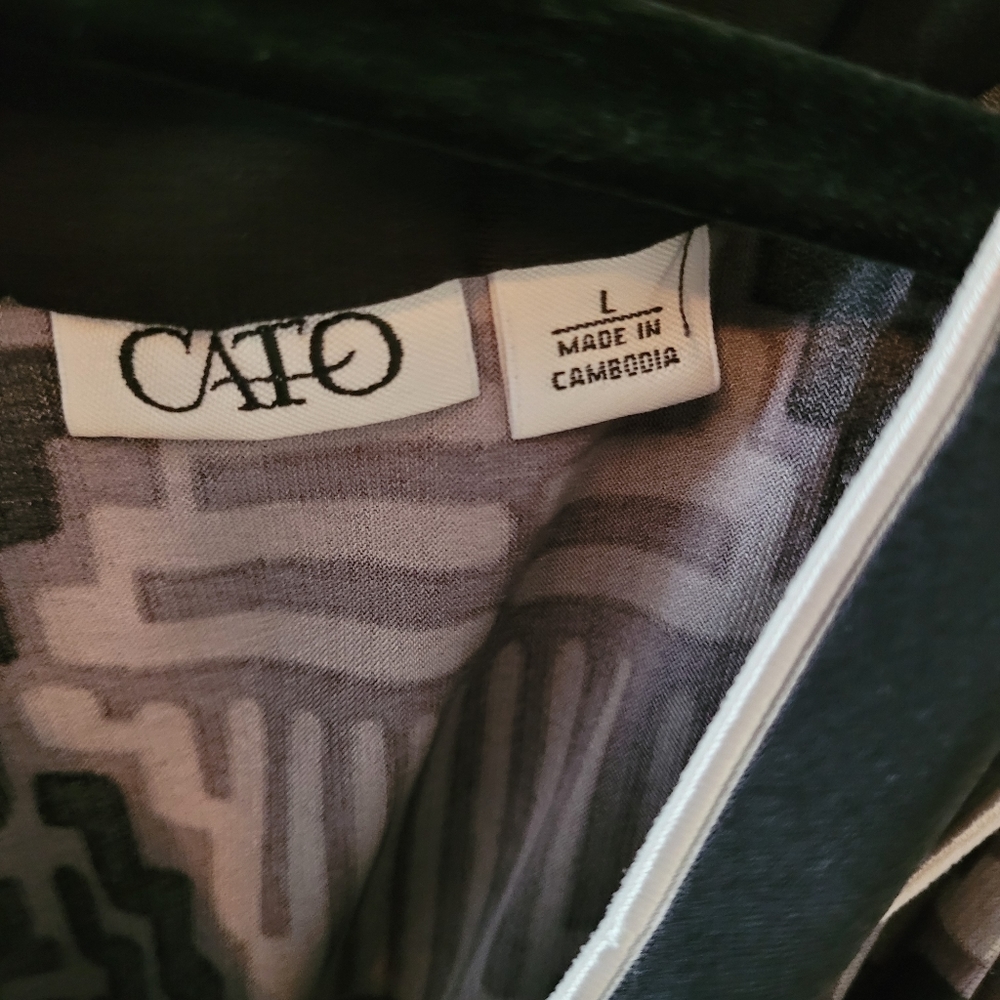 Cato black, gray, and white dress. Tribal print - Picture 3 of 4